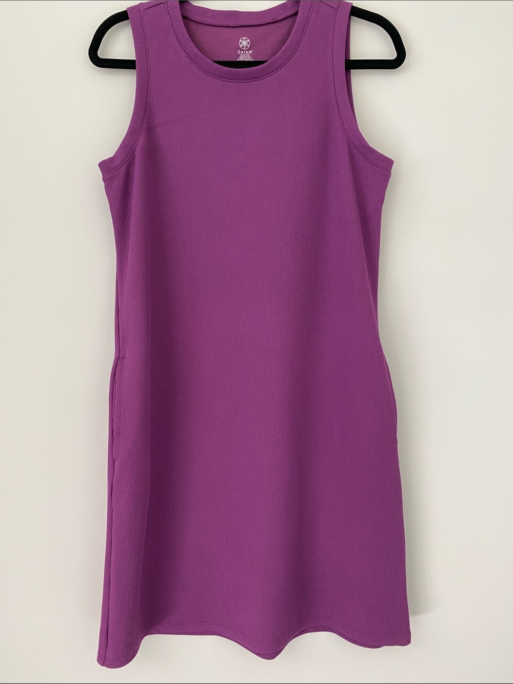 GAIAM Ribbed Tank Dress in Pink-Magenta